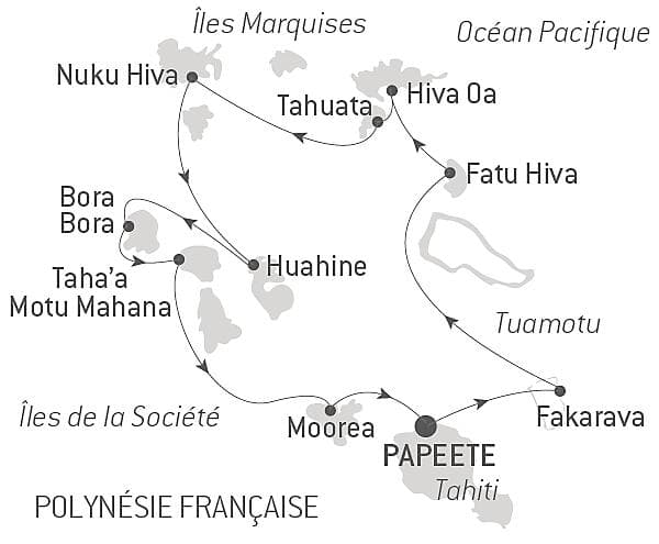 Marquises, Tuamotu et îles de la Société null