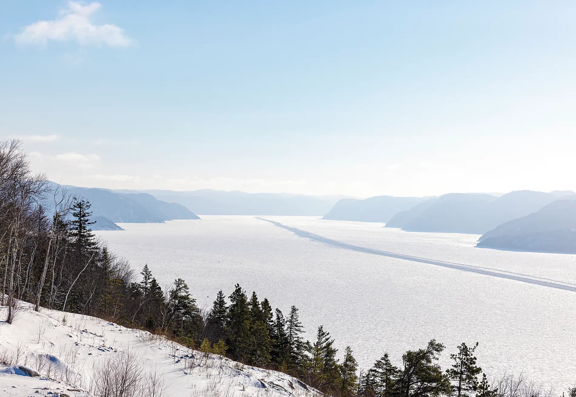 Le fleuve Saint-Laurent au cœur de l'hiver boréal