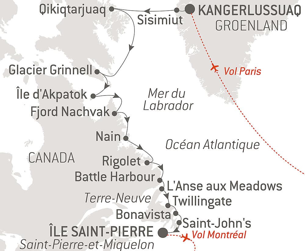 Des côtes sauvages du Groenland à la côte est du Canada null