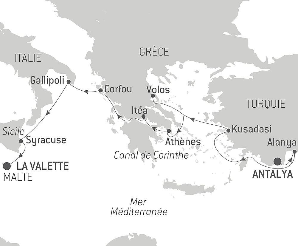 Croisière de la fidélité - La Méditerranée : empreintes des grandes civilisations null
