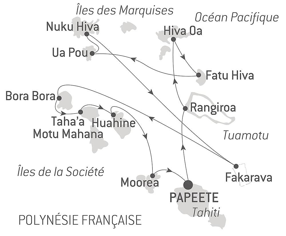 Marquises, Tuamotu et îles de la Société null