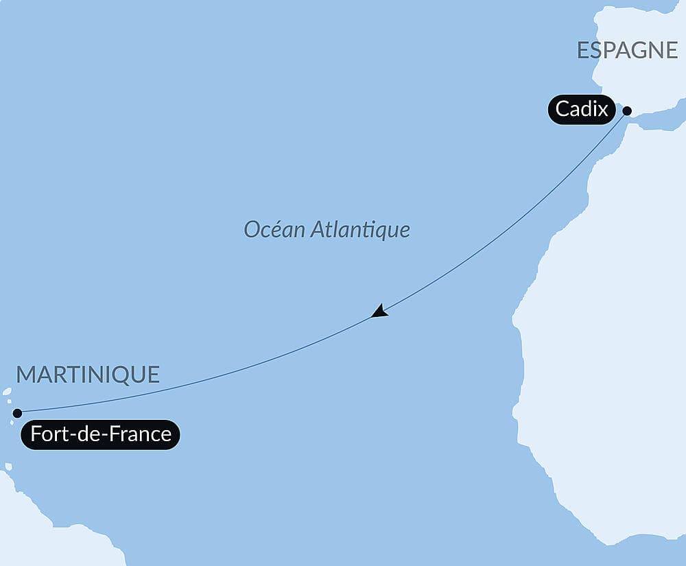 Voyage en Mer : Cadix - Fort de France