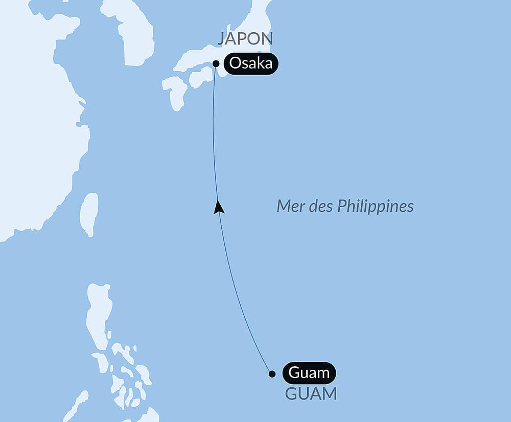 Voyage en Mer : Guam - Osaka