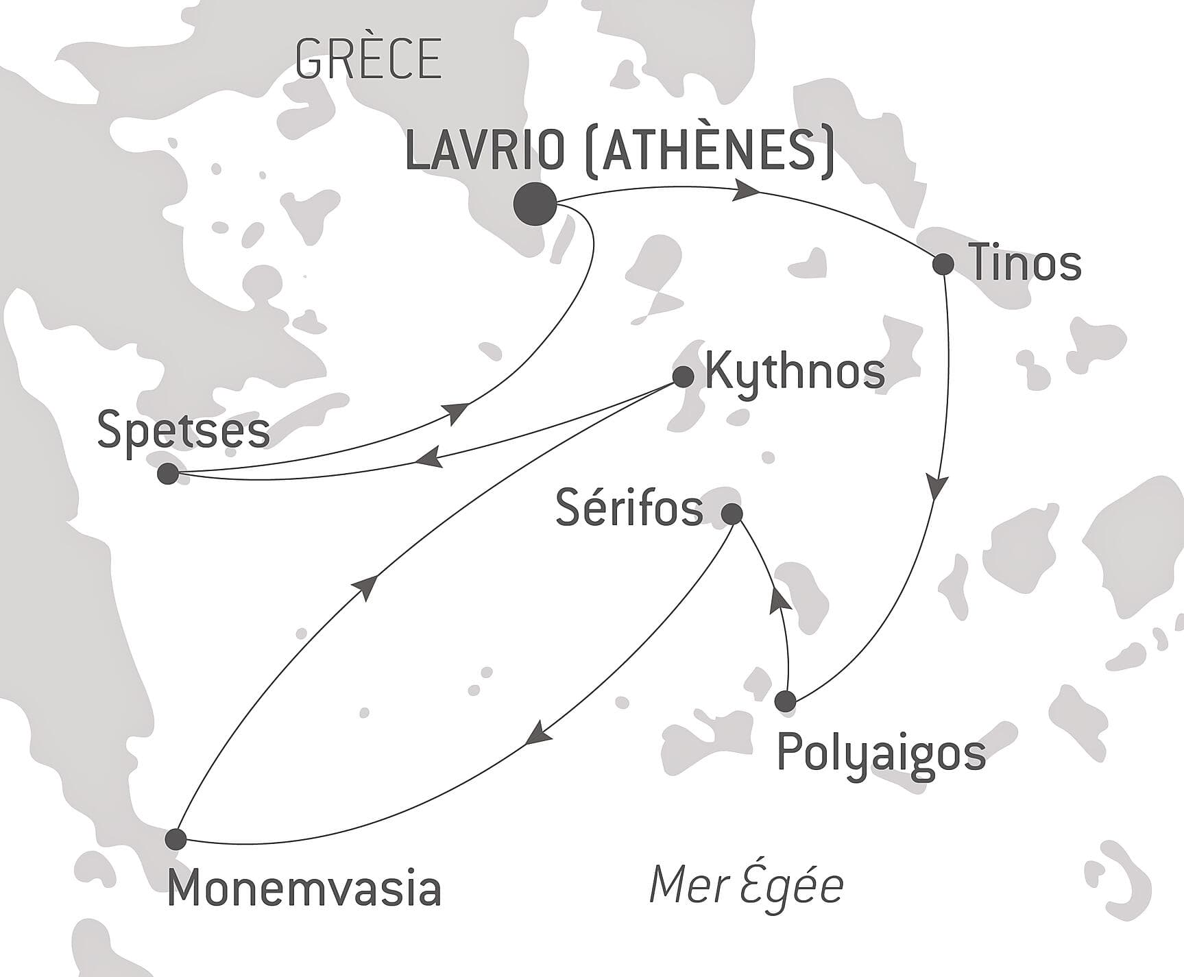 Les Cyclades, dans le sillage du Ponant