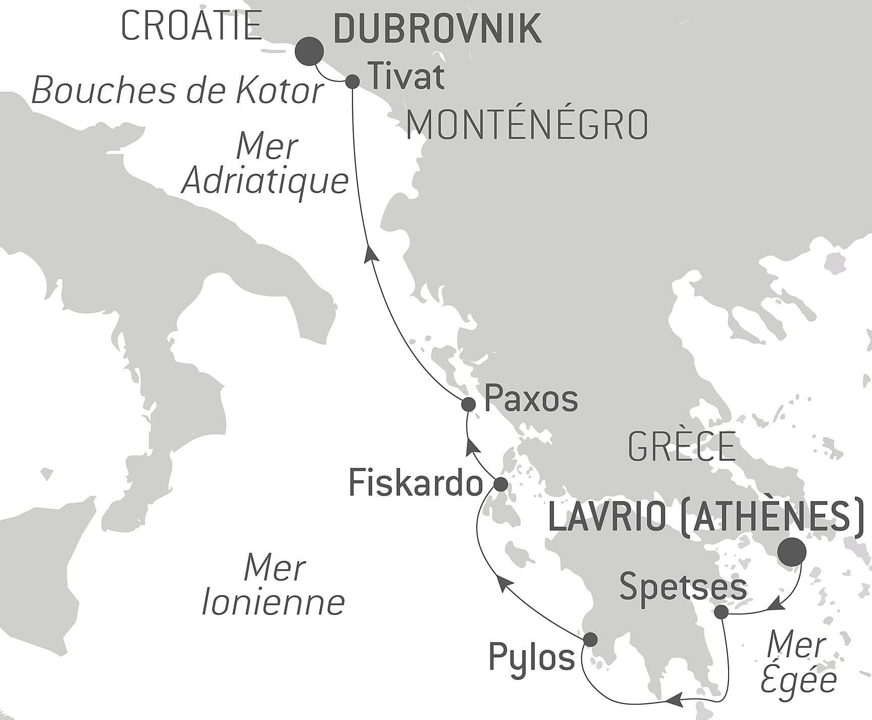 Le Ponant d’île en île, d’Athènes à Dubrovnik