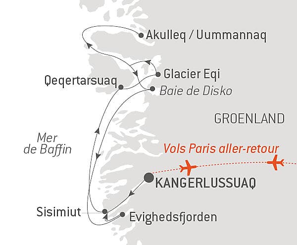Baie de Disko et villages inuits