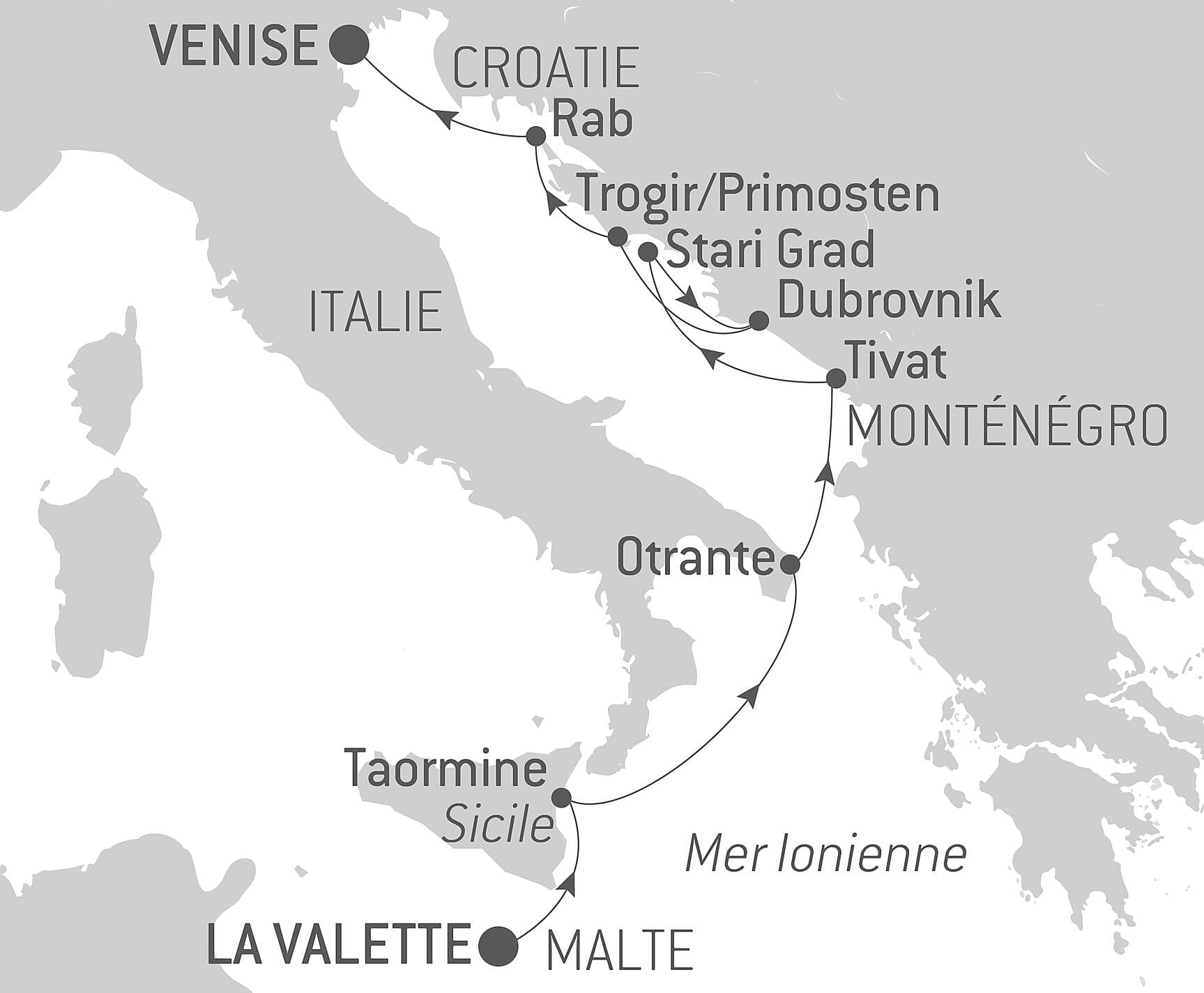 De Malte aux rives de l'Adriatique