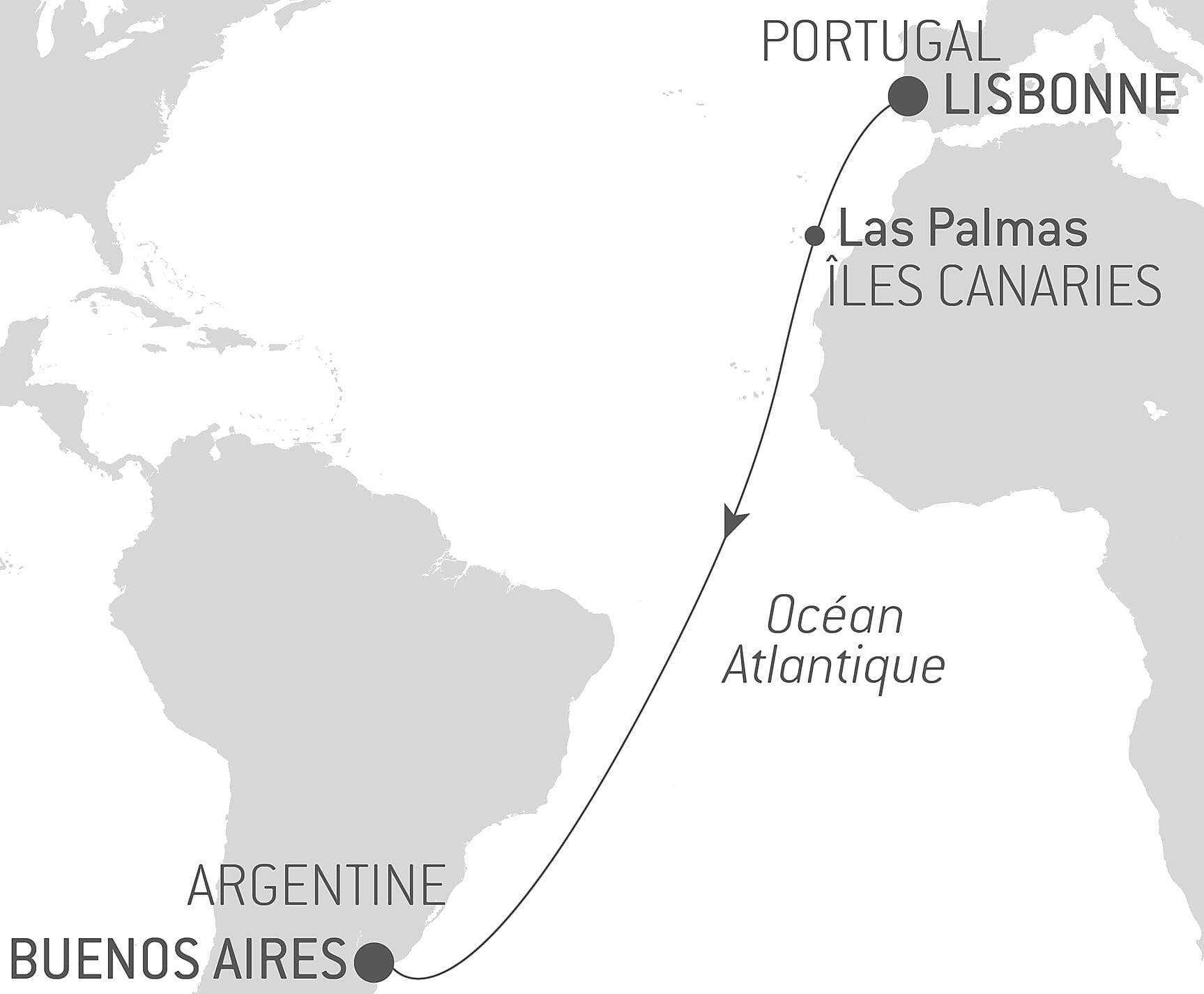 Voyage en Mer : Lisbonne - Buenos Aires
