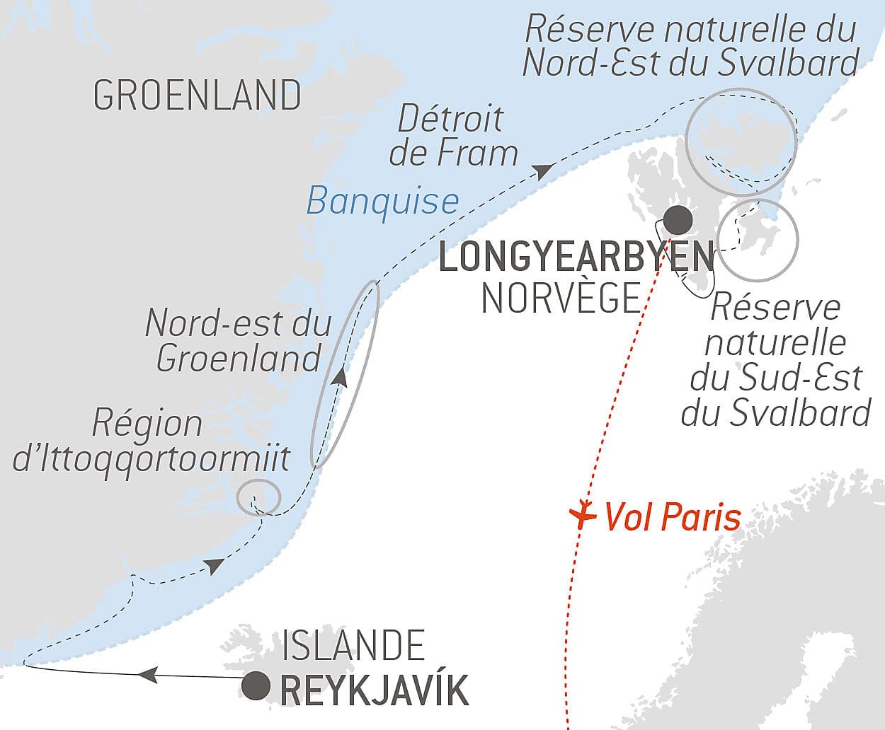 Au cœur des glaces de l'Arctique, du Groenland au Svalbard