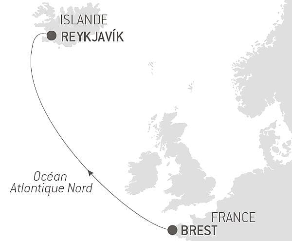 Voyage en mer : Brest-Reykjavik