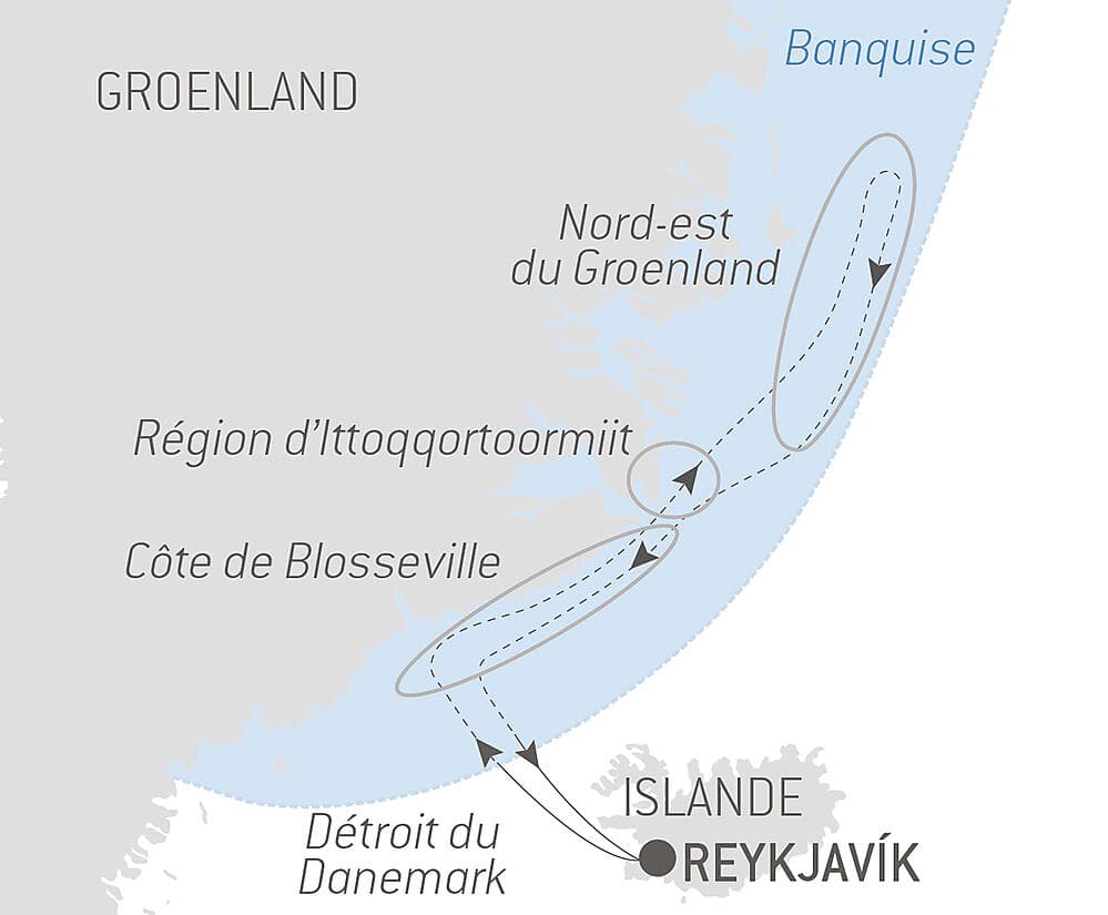 Banquise inexplorée du nord-est du Groenland