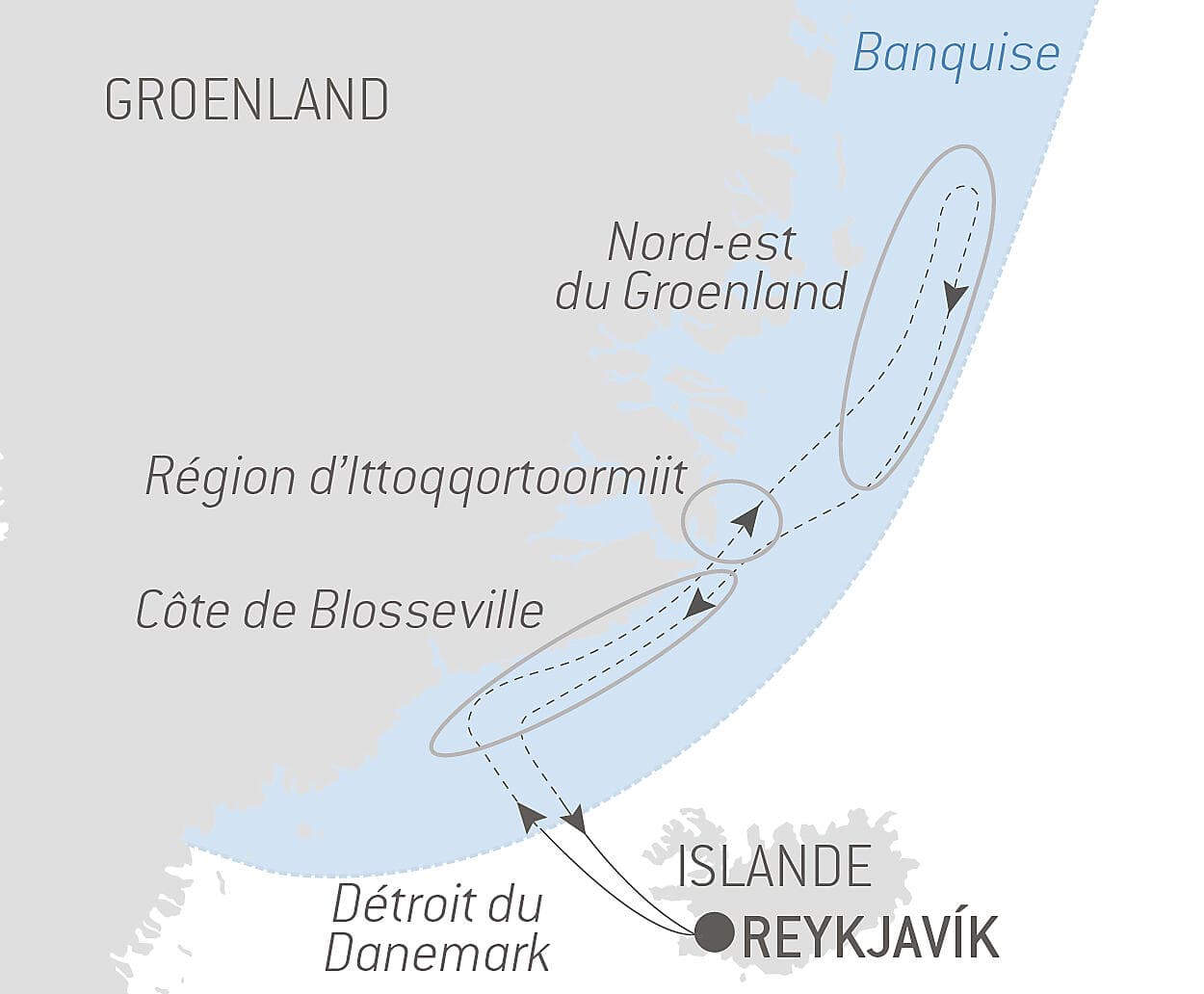Banquise inexplorée du nord-est du Groenland