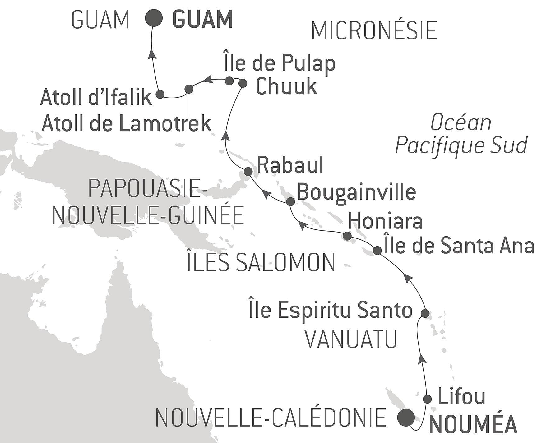De la Nouvelle-Calédonie à la Micronésie
