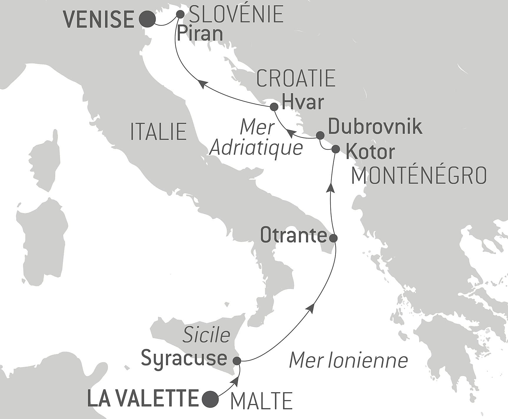 De Malte aux rives de l'Adriatique