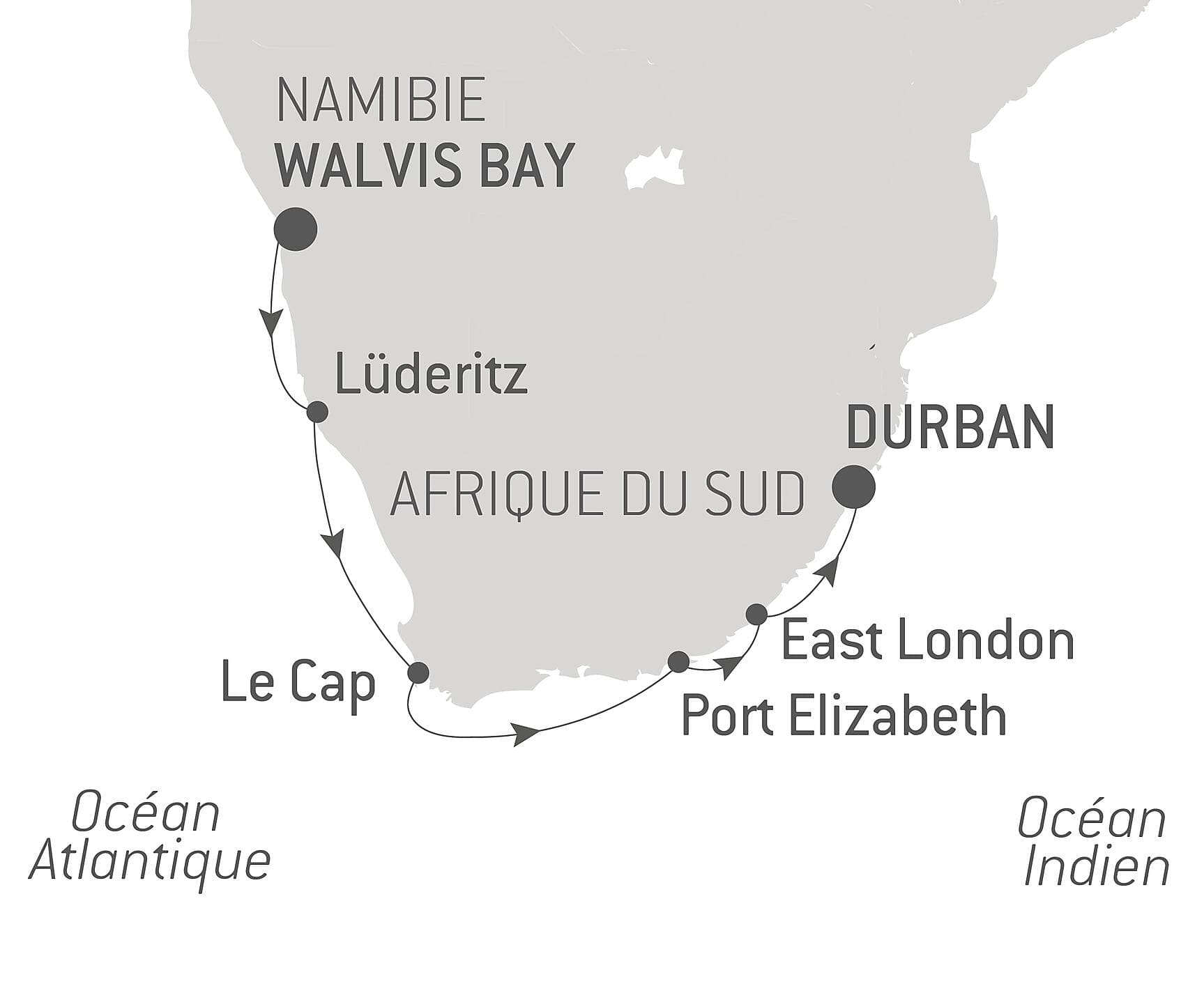 Namibie et Afrique du Sud