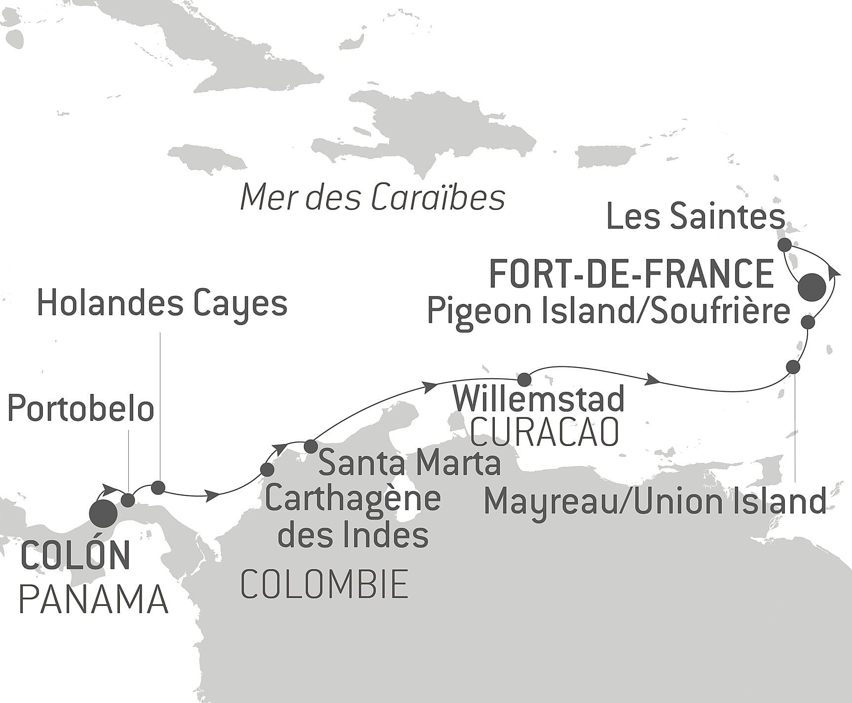 Panama, Colombie et les îles Caraïbes