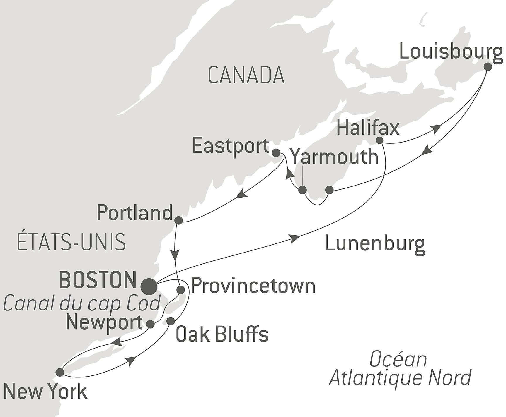 Nouvelle-Écosse et côte est des États-Unis