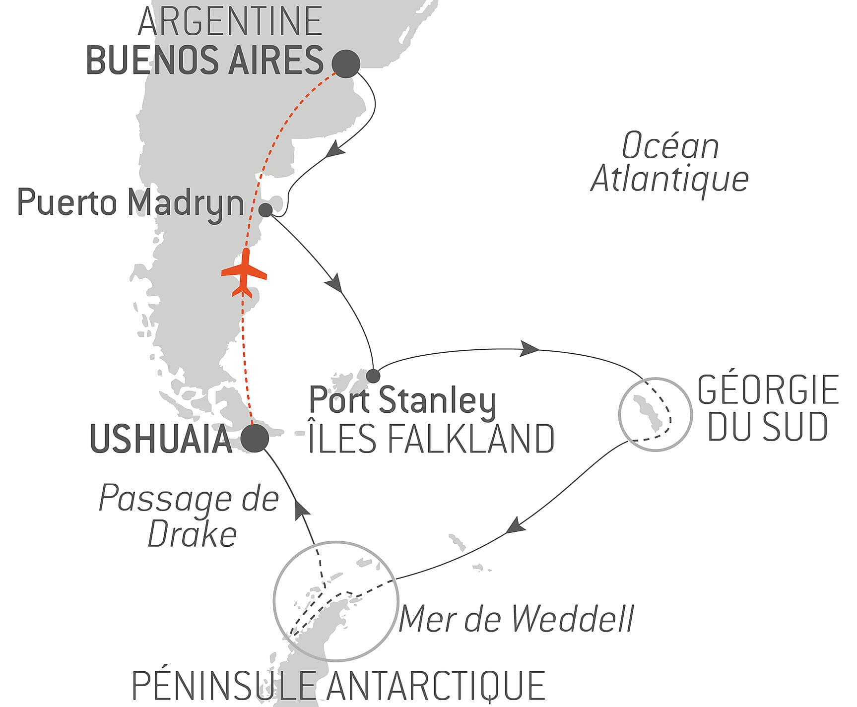 Voyage en terres australes et péninsule Valdés