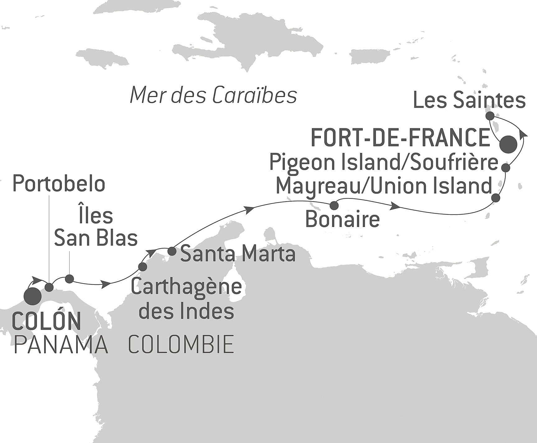 Panama, Colombie et les îles Caraïbes