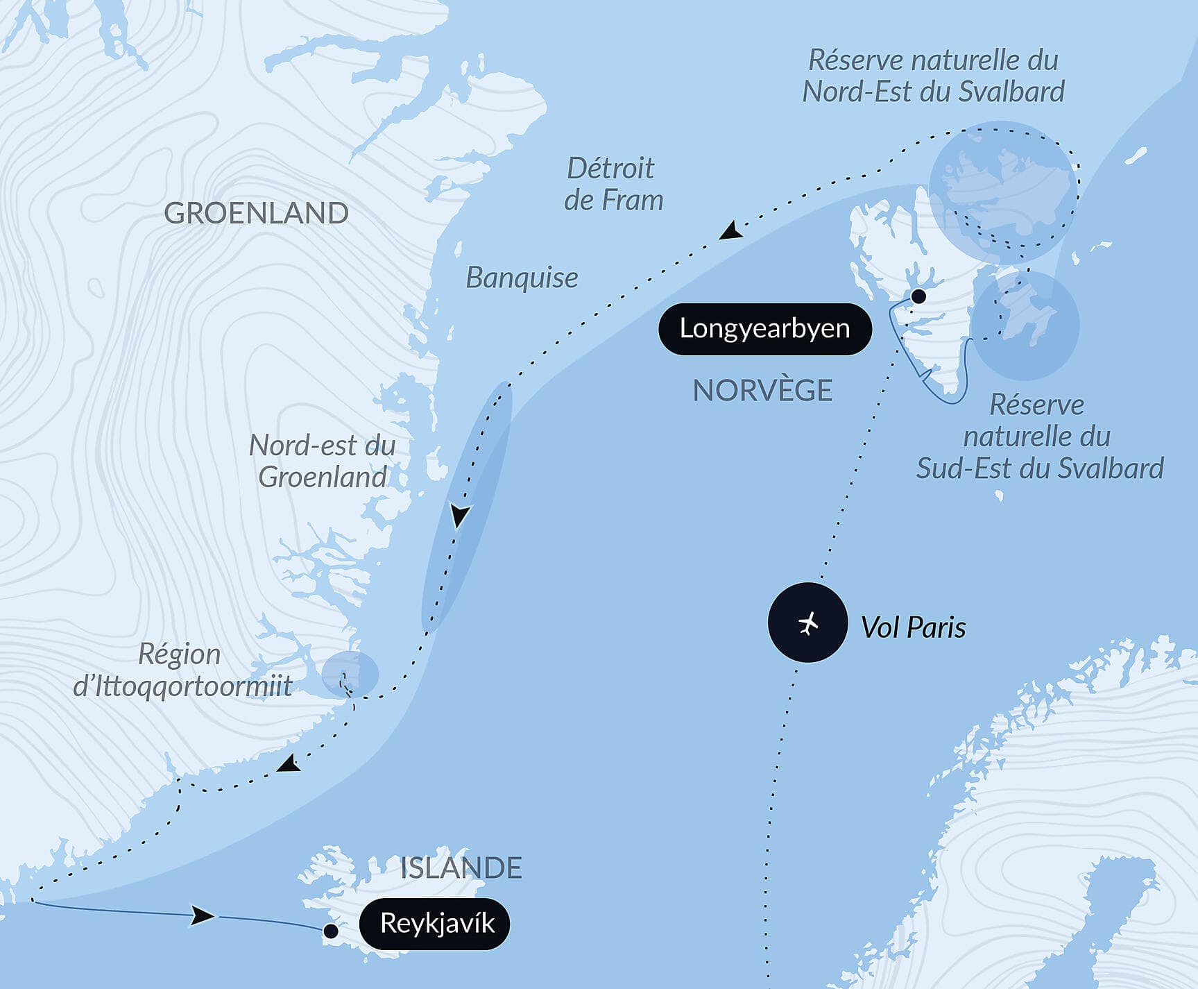 Au cœur des glaces de l'Arctique, du Svalbard au Groenland