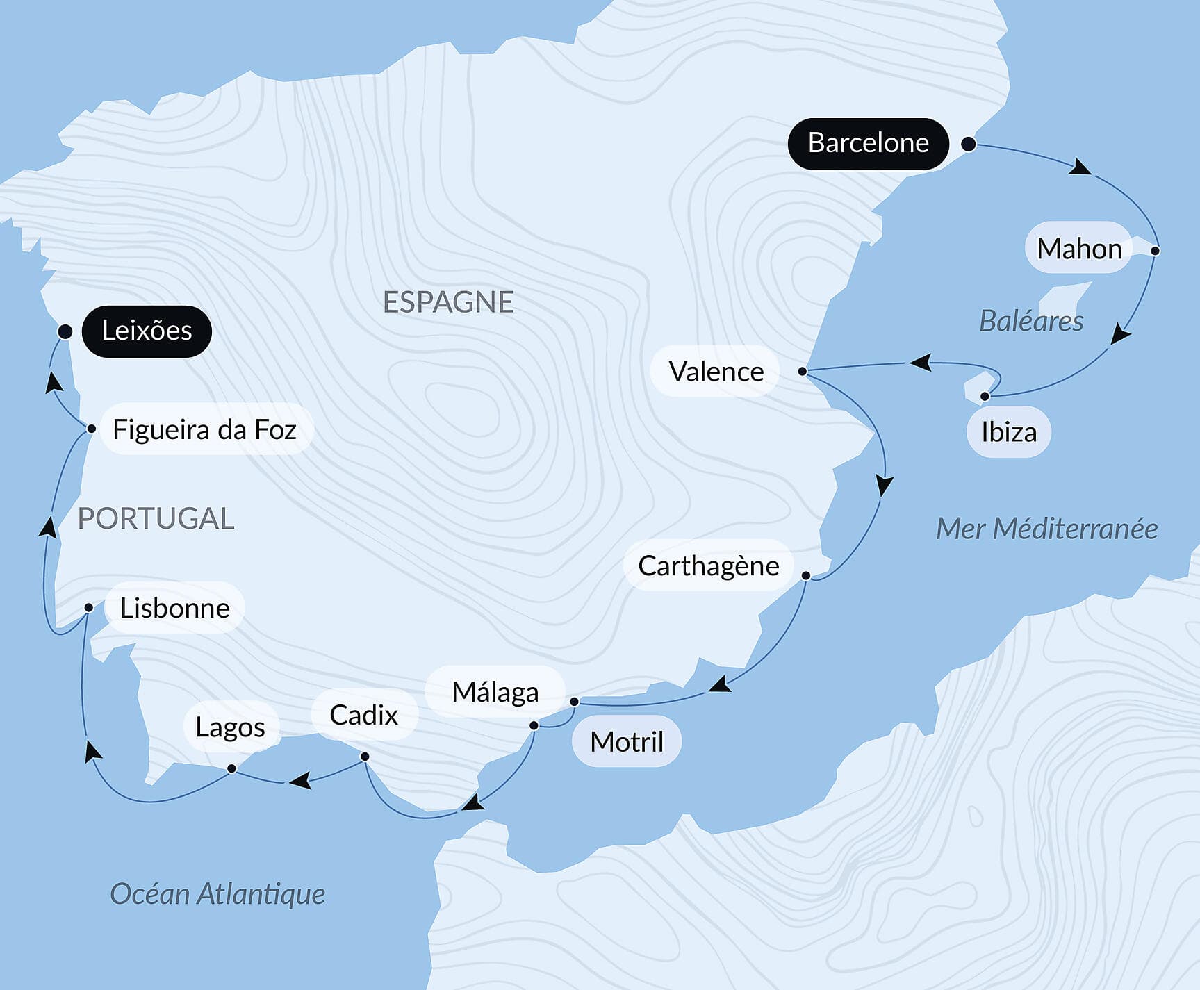Joyaux insulaires et rivages ibériques