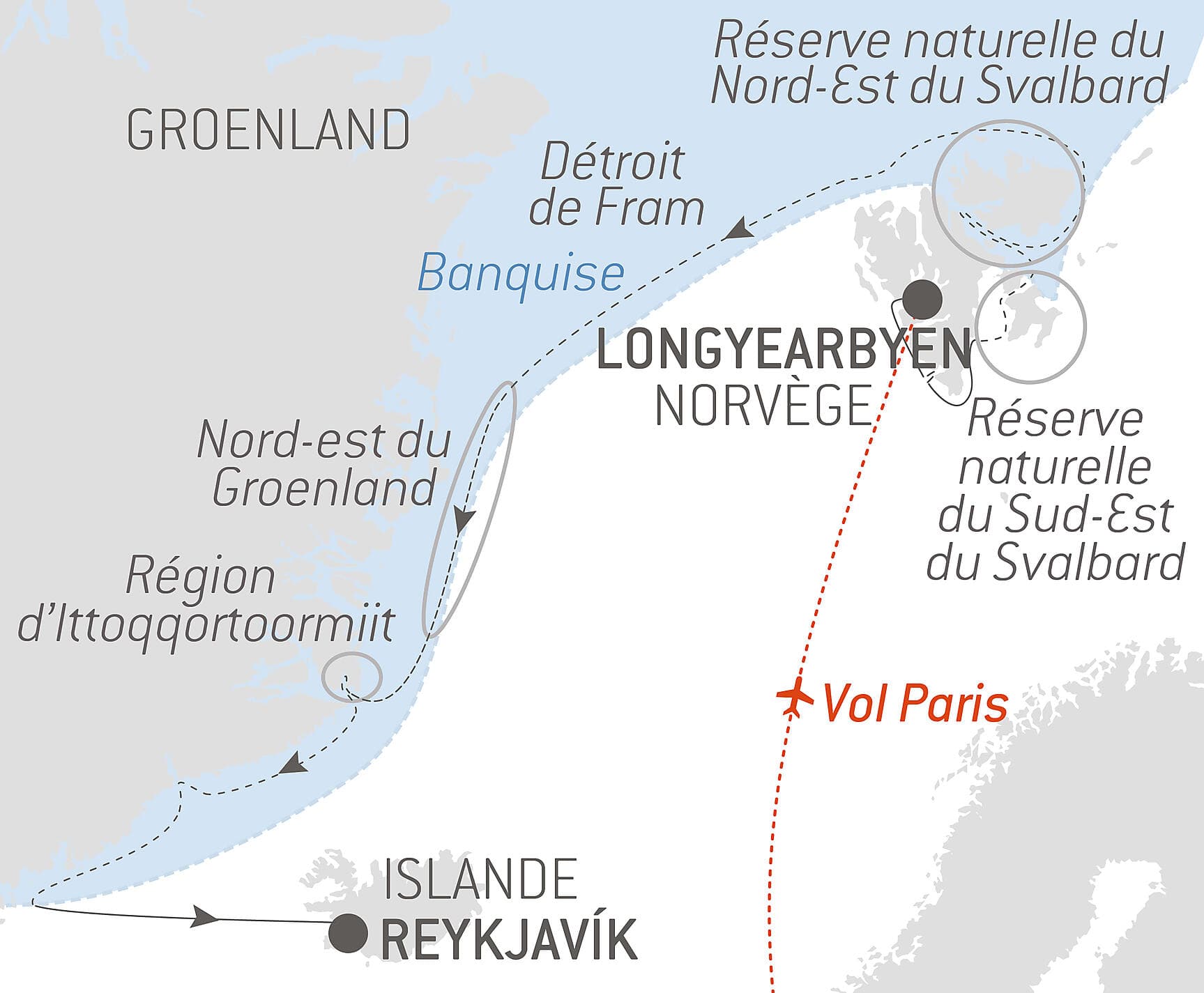 Au cœur des glaces de l'Arctique, du Svalbard au Groenland
