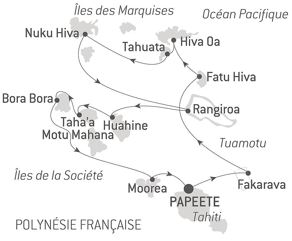 Marquises, Tuamotu et îles de la Société null