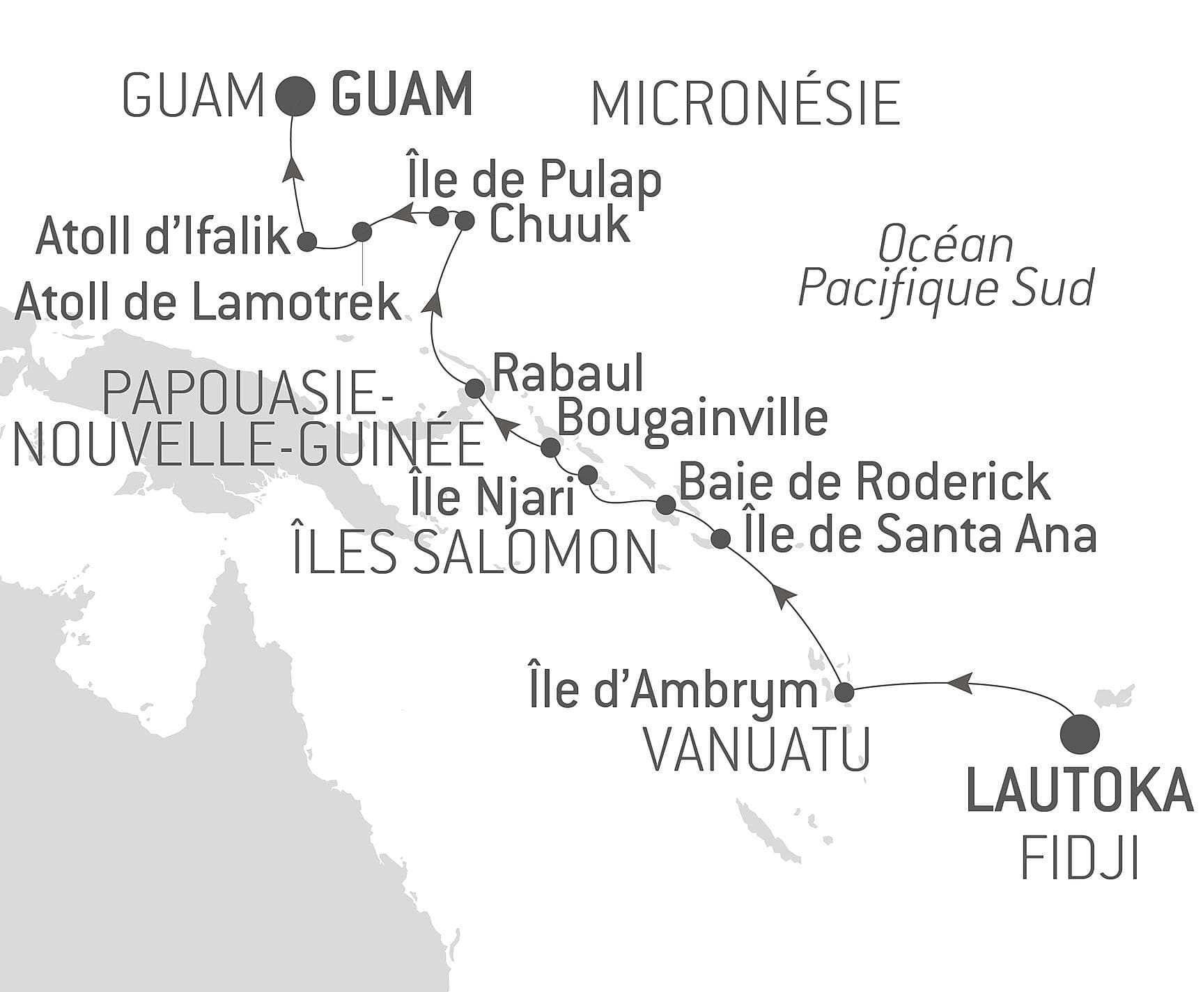 Des Fidji à la Micronésie