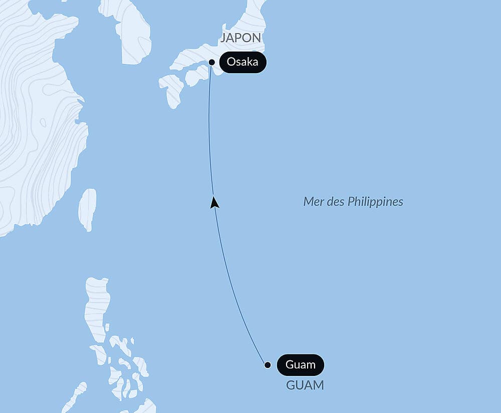 Voyage en Mer : Guam - Osaka