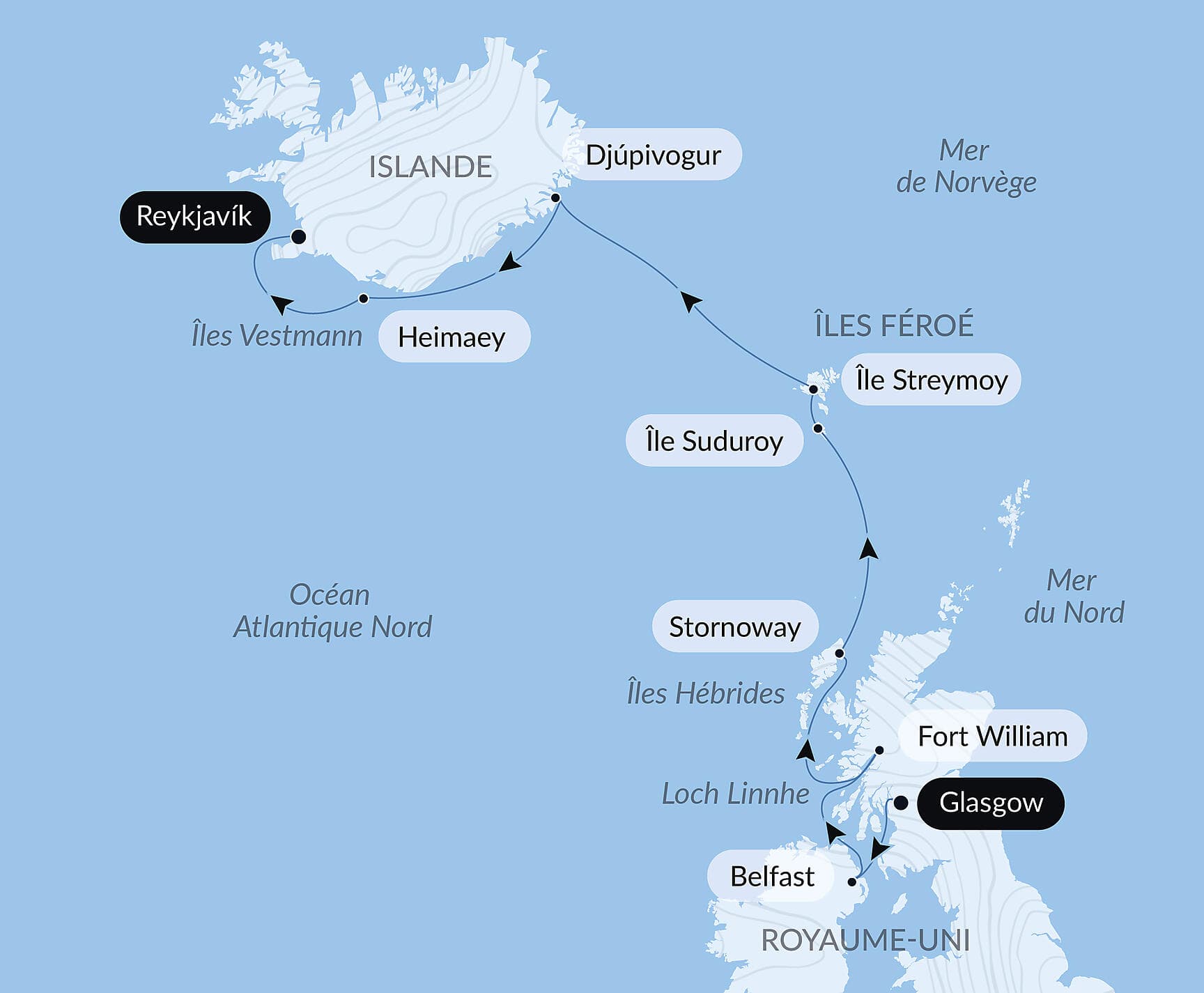 Territoires sauvages d'Écosse, des îles Féroé et d'Islande