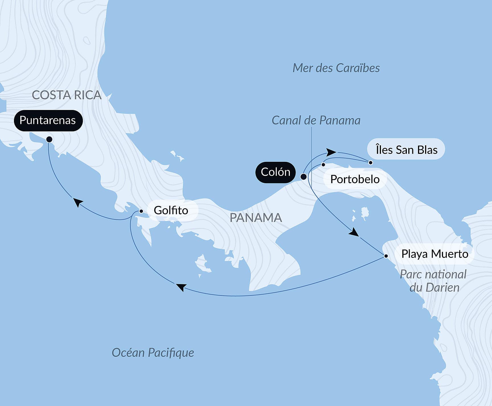 Canal de Panama et joyaux d'Amérique centrale